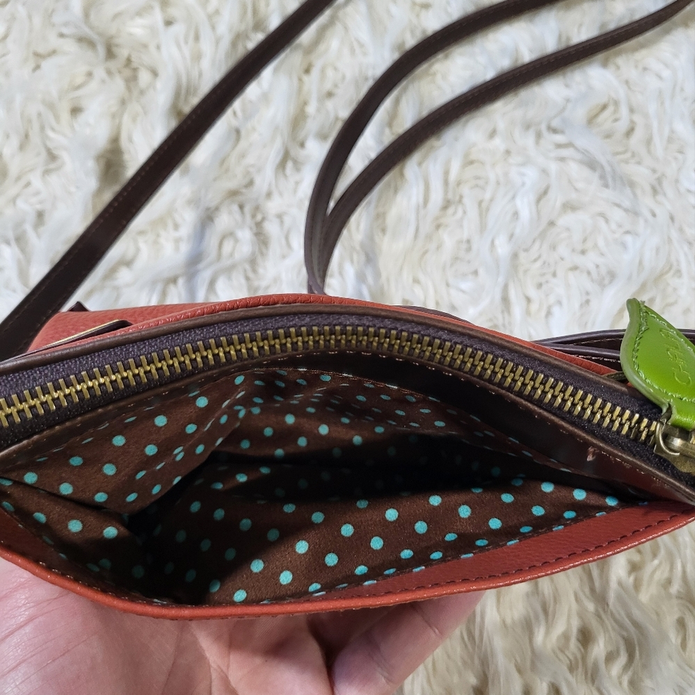 Chala Crossbody Leather Bird Design Bag With Adjustable Strap - Picture 8 of 13